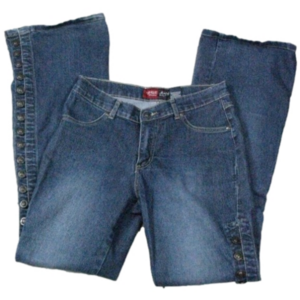 Younique Juniors Low Rise Wide Leg Side Button Design Size 5